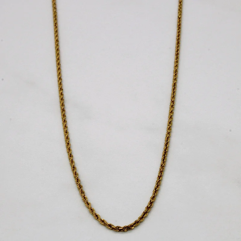 22k Yellow Gold Rope Chain | 20" |