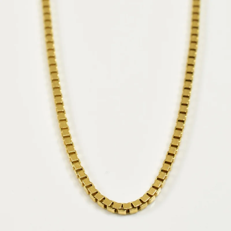 9k Yellow Gold Box Chain | 16" |