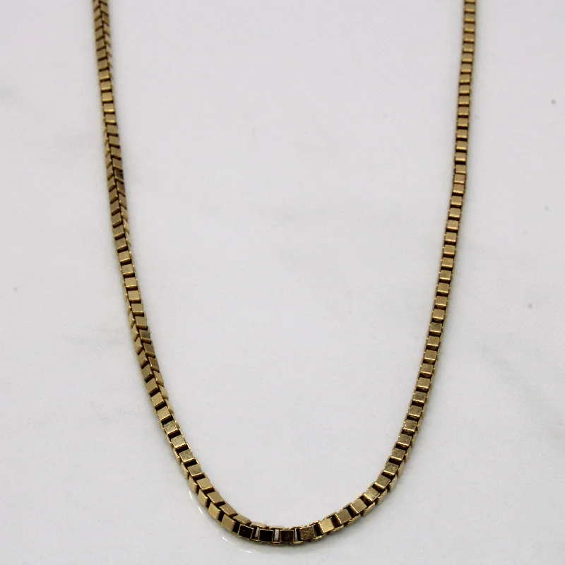 9k Yellow Gold Box Link Choker | 15" |