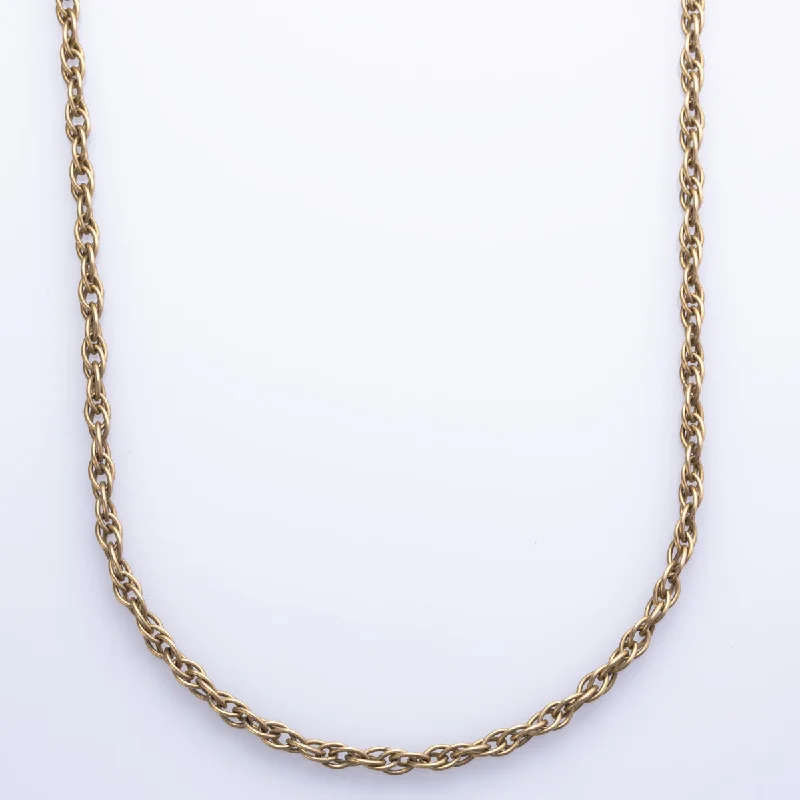 9k Yellow Gold Prince of Wales Chain | 24" |