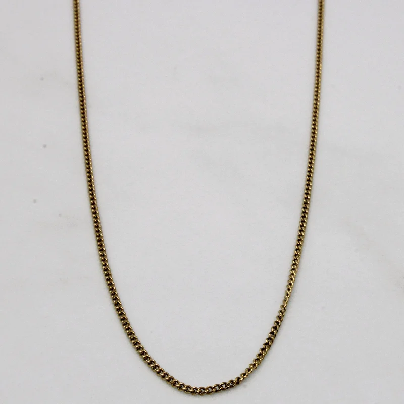 9k Yellow Gold Curb Link Chain | 20" |