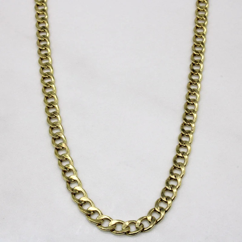 9k Yellow Gold Curb Link Chain | 24" |