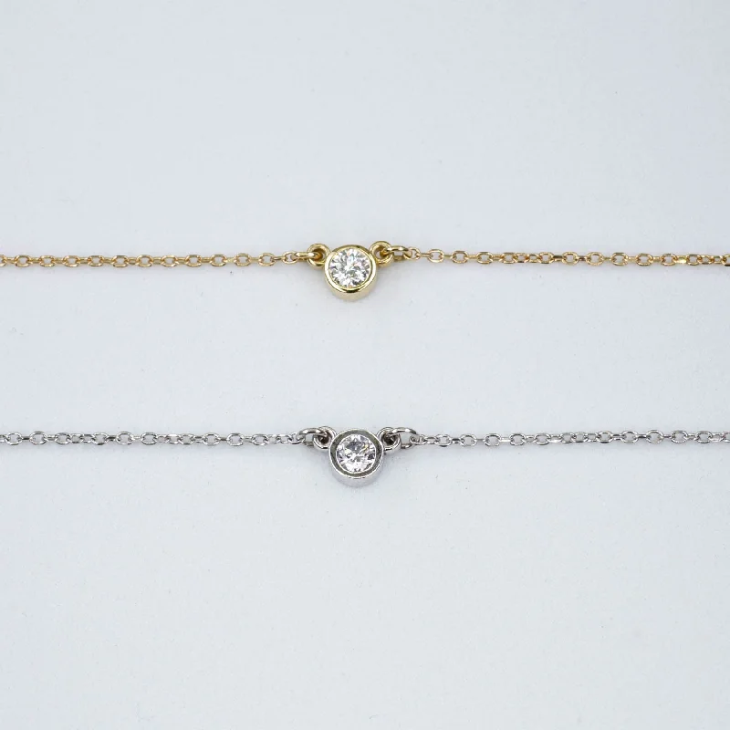 '100 Ways' Floating Diamond Necklace | 0.10ct | 18" | Options Available |