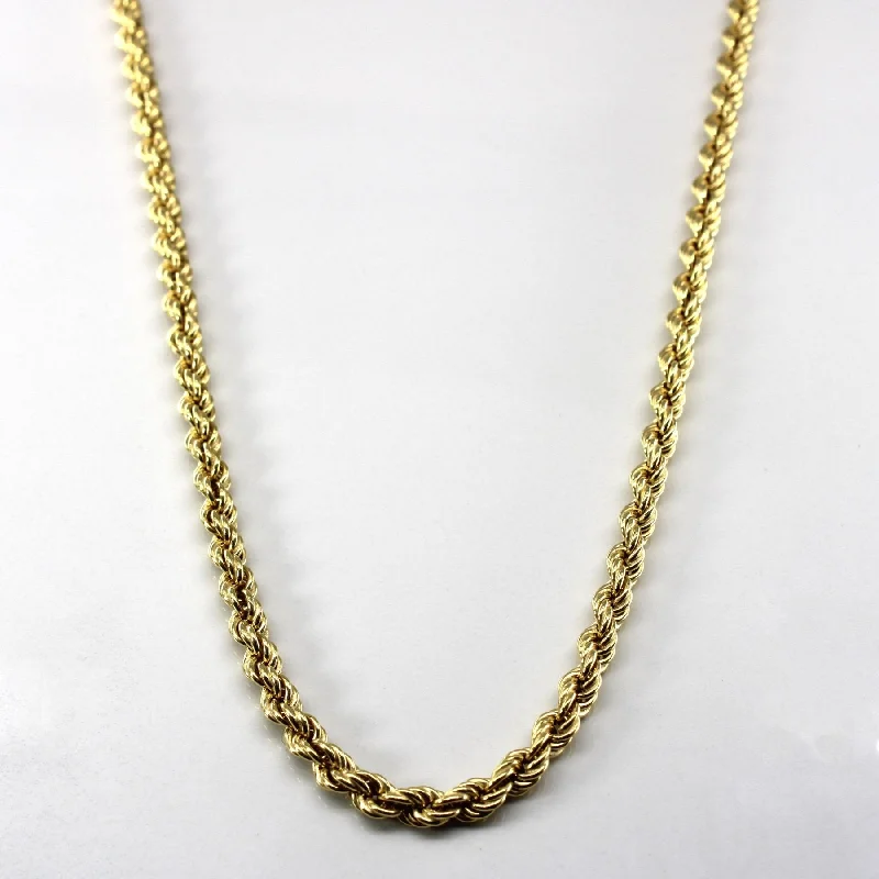 'Birks' Yellow Gold Rope Chain | 24"|