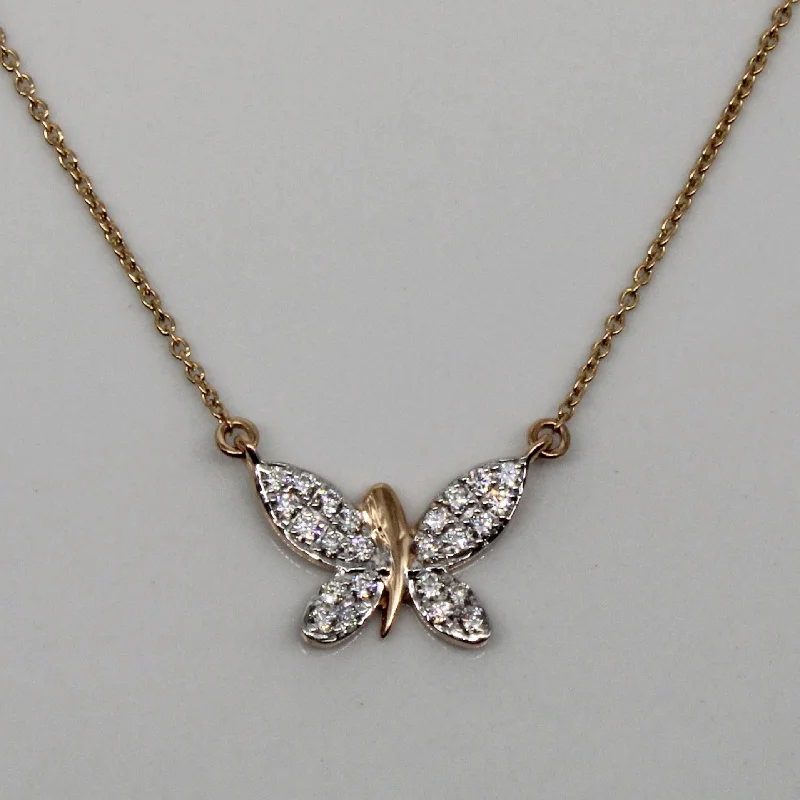 Butterfly Diamond Necklace | 0.19ctw | 16"