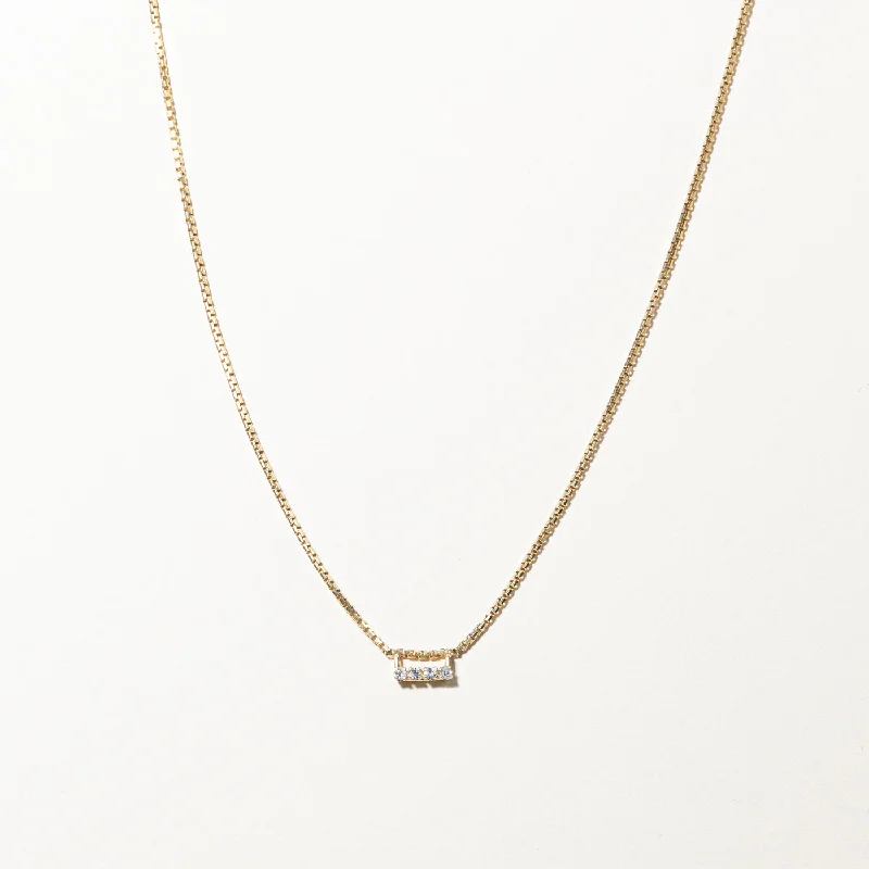 Diamond Box Chain | 0.06ctw | 15"|