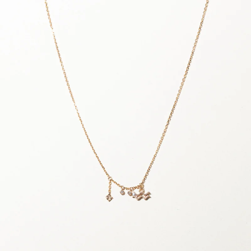 Diamond Charm Necklace | 0.03ctw | 18"|