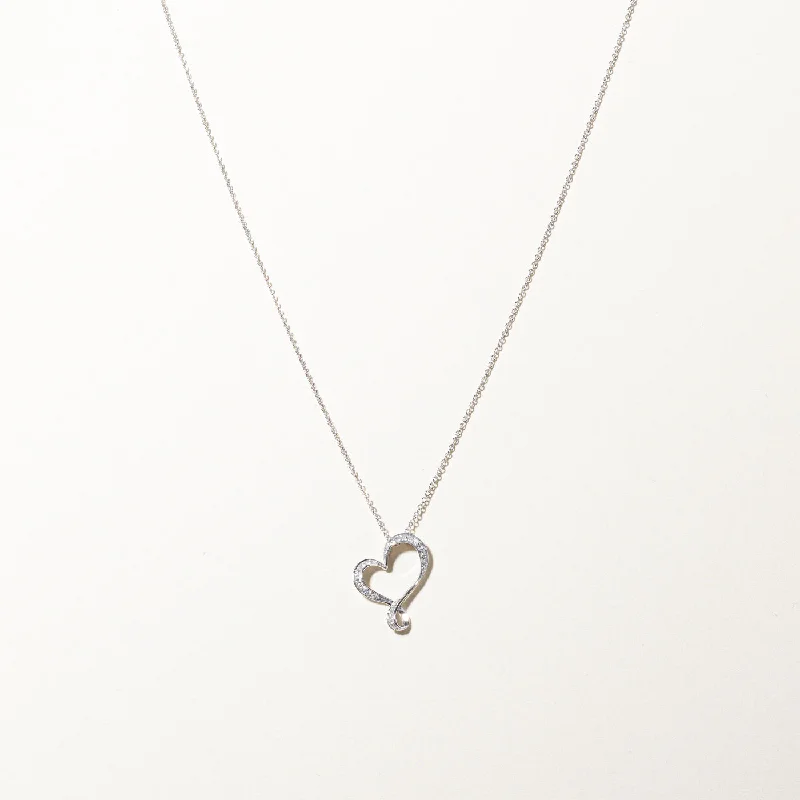 Diamond Heart Pendant Necklace | 0.10ctw | 18"|