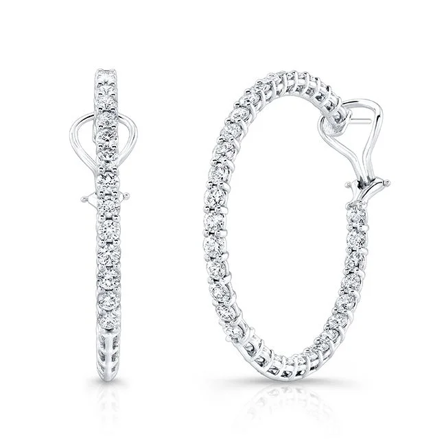 Diamond Hoop Earrings In 18k White Gold (7 1/2 Ct. Tw.)