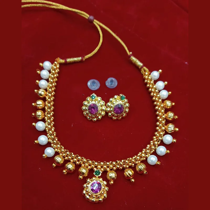 Manisha Jewellery Gold Plated Necklace Set