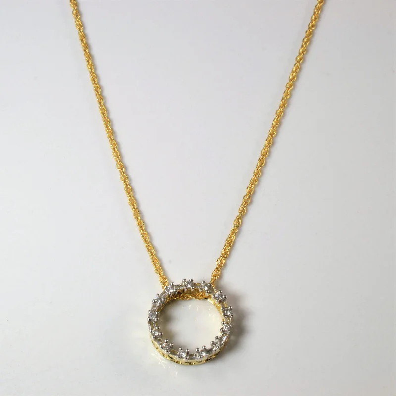 Diamond Eternity Circle Necklace | 0.33ctw | 16" |