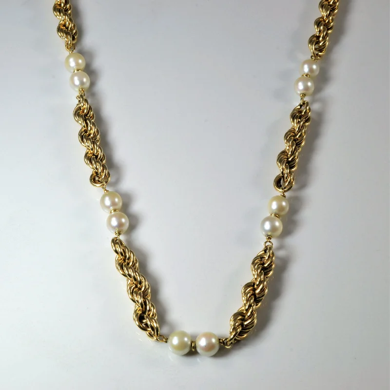 Pearl Rope Chain Necklace | 15" |