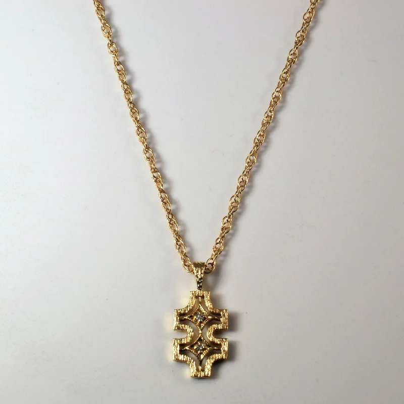 Geometric Diamond Necklace | 0.04ctw | 16" |