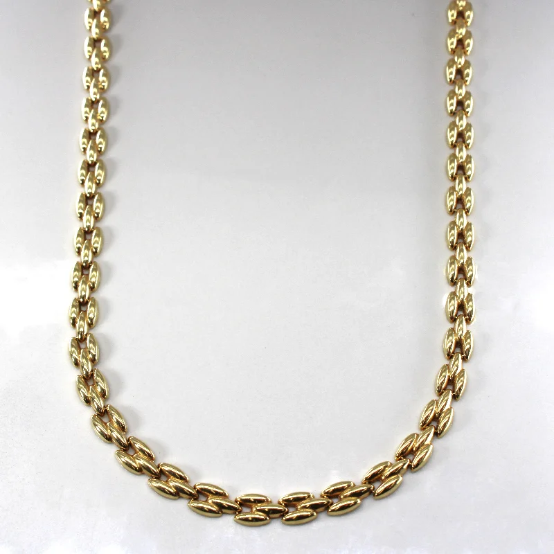 14k Yellow Gold Panther Chain | 17"|