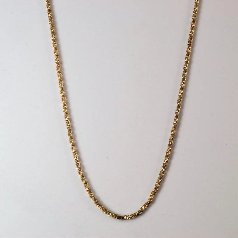 10k Yellow Gold Twisted Box Chain | 20" |