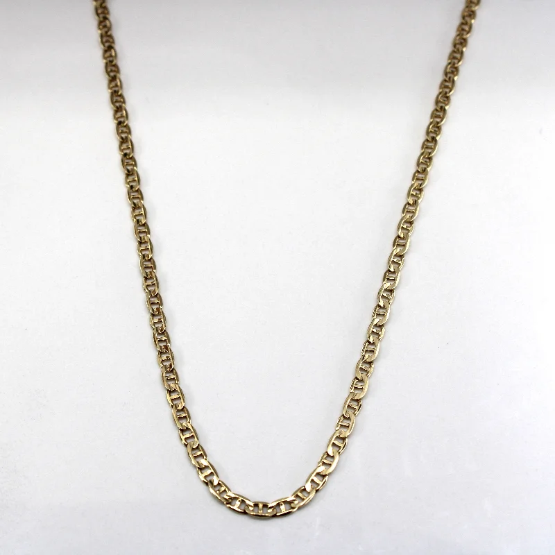 Yellow Gold Anchor Chain | 19"|