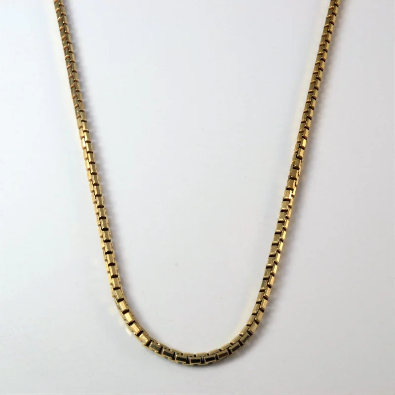 10k Yellow Gold Box Chain | 18" |