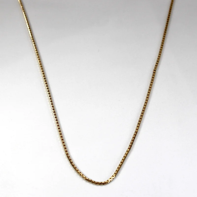 Yellow Gold Box Chain | 16"|