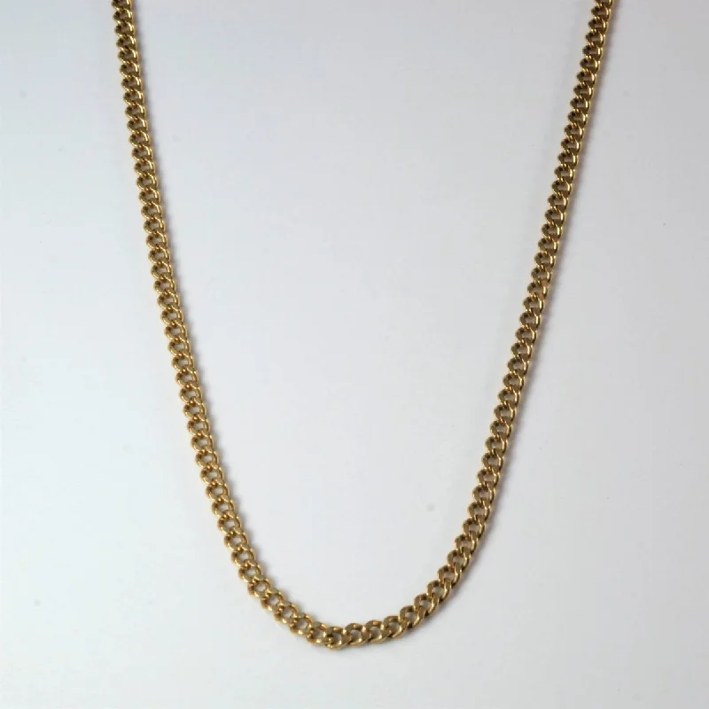 10k Yellow Gold Cable Chain | 20" |