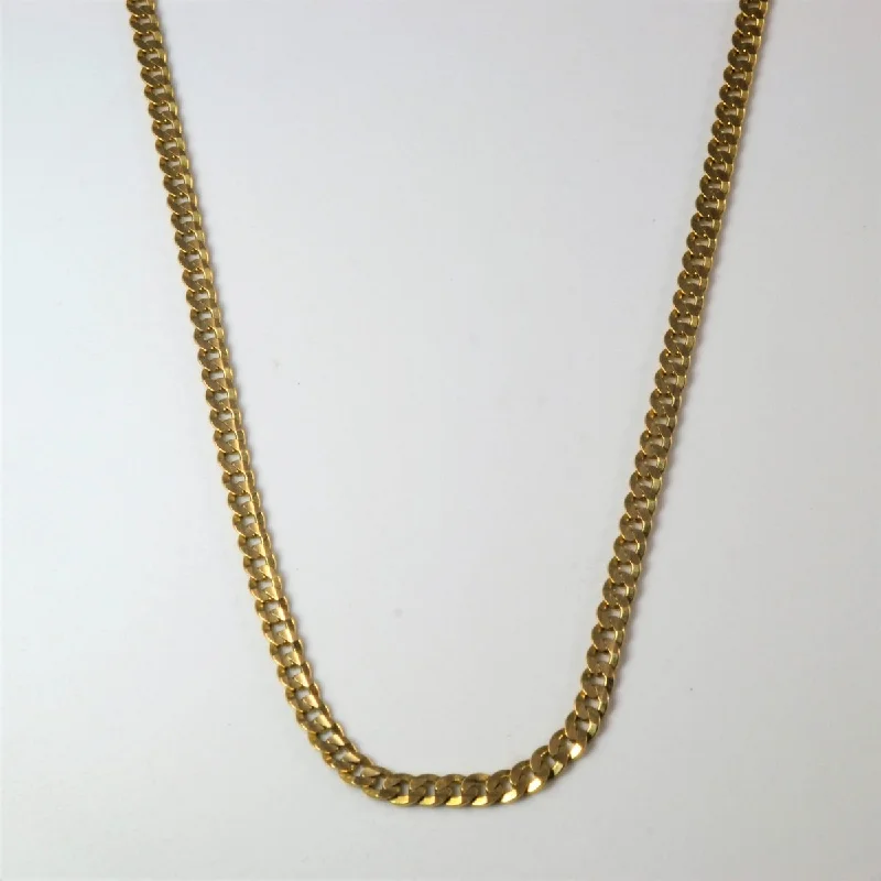 10k Yellow Gold Cable Link Chain | 18.5" |