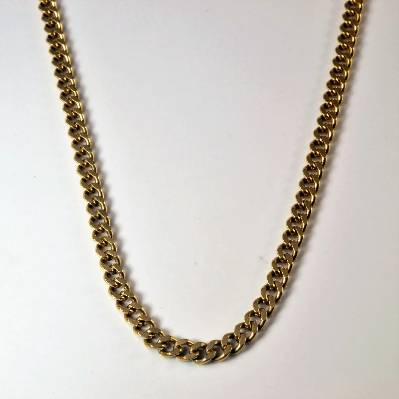 9k Yellow Gold Curb Chain | 16" |