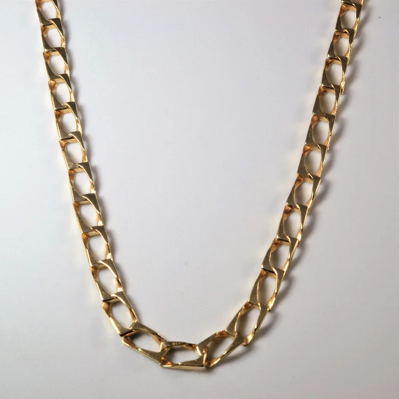 10k Yellow Gold Wide Open Link Chain | 19.5" |