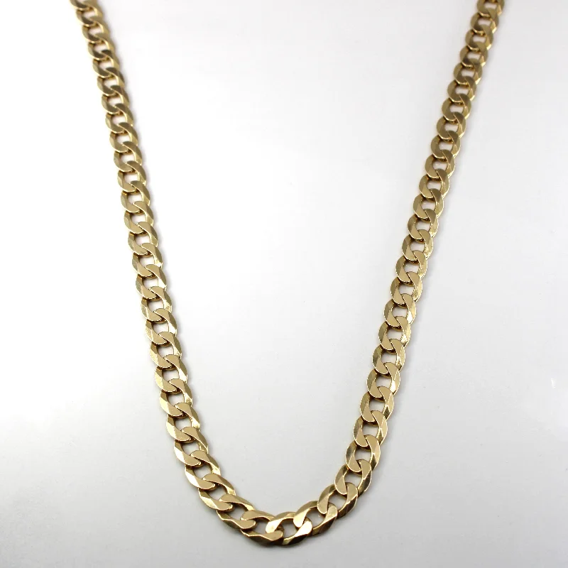 Yellow Gold Curb Link Chain | 24"|