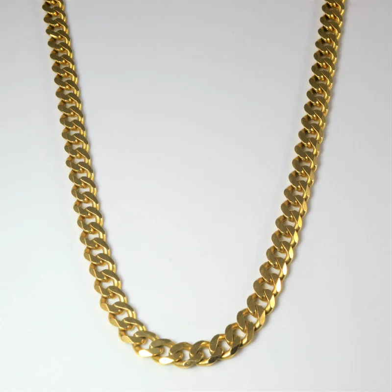 18k Yellow Gold Curb Chain | 24" |