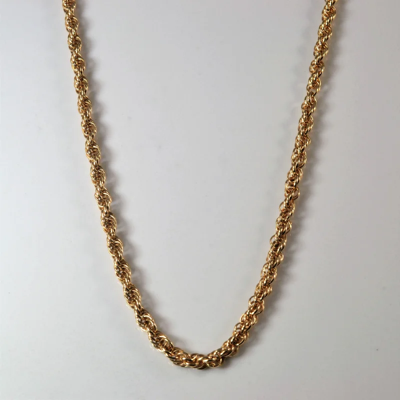 10k Yellow Gold Rope Chain | 15" |