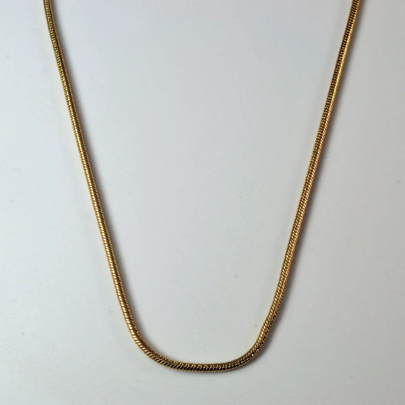 9k Yellow Gold Snake Chain | 16" |