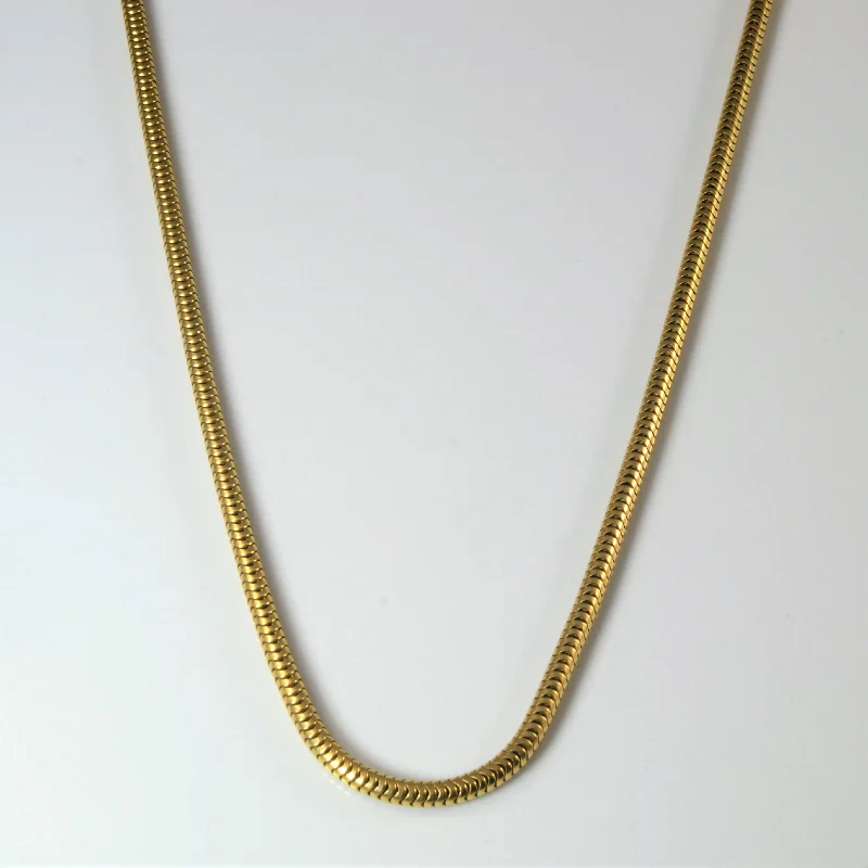 18k Yellow Gold Snake Chain | 22.5" |